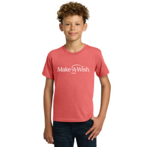 Make A Wish Iowa Youth Short Sleeve Tee-Coral Silk