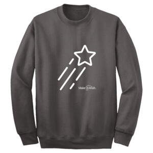 Make A Wish Iowa Unisex Fleece Crewneck Sweatshirt-Charcoal
