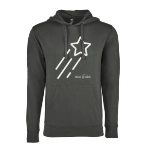 Make A Wish Iowa Next Level Apparel Unisex Laguna French Terry Pullover Hooded Sweatshirt-Heavy Metal