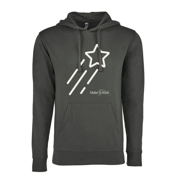 Make A Wish Iowa Next Level Apparel Unisex Laguna French Terry Pullover Hooded Sweatshirt-Heavy Metal