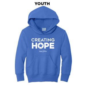 Make A Wish Iowa Youth Fleece Hooded Sweatshirt-Royal