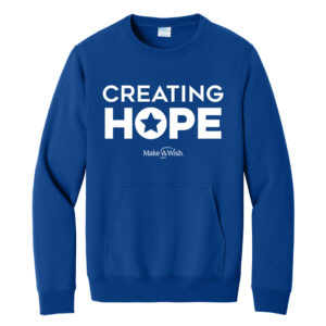Make A Wish Iowa Unisex  Core Fleece Crewneck Pocket Sweatshirt-Royal