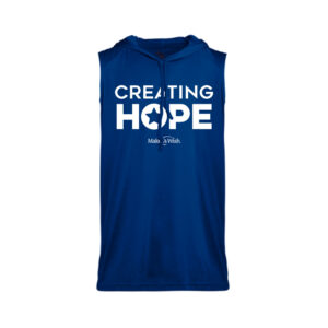Make A Wish Iowa Badger B-Core Sleeveless Hood Tee-Royal
