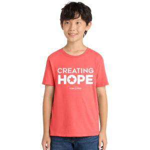 Make A Wish Iowa Youth Beach Wash Garment-Dye Tee-Neon Coral