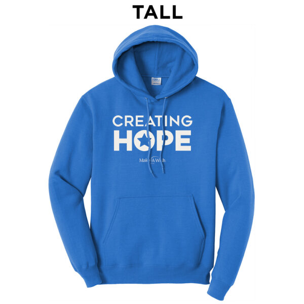 Make A Wish Iowa Tall Fleece Hooded Sweatshirt-Royal