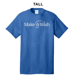 Make A Wish Iowa Tall Short Sleeve Tee-Heather Royal