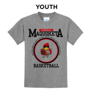 Maquoketa Boys BB Youth Short Sleeve Tee-Athletic Heather