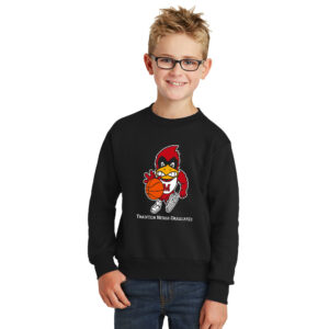 Maquoketa Boys BB Youth Fleece Crewneck Sweatshirt-Black