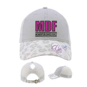 MDF Infinity Her Women’s Printed Visor with Mesh Back Cap-Grey Snow Leopard