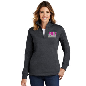 MDF Sport-Tek Ladies 1/4-Zip Sweatshirt- Graphite Heather