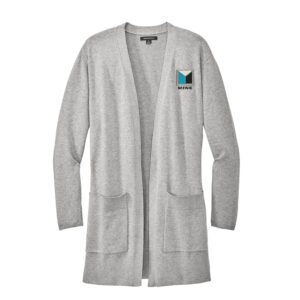 Menk Mercer and Mettle Women’s Open Front Cardigan Sweater-Gusty Grey