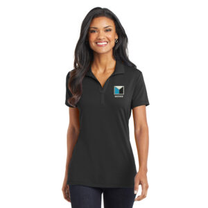 Menk Port Authority Ladies Cotton Touch Performance Polo-Black