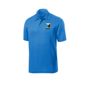 Menk Sport-Tek men Heather Contender Polo-Blue Wake Heather
