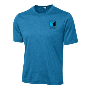 Menk Men Heathered Contender Performance T-Blue Wake