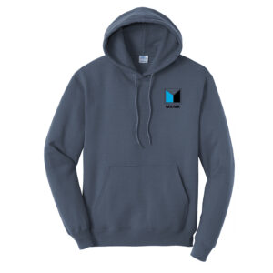 Menk Unisex Fleece Hooded Sweatshirt-Steel Blue