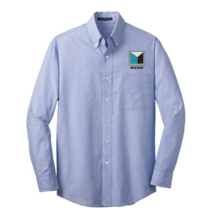 Menk Port Authority Crosshatch TALL Easy Care Shirt-Chambray Blue