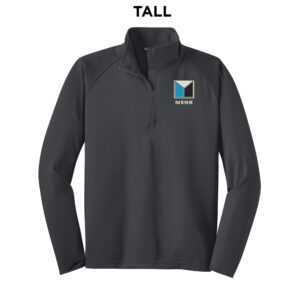 Menk Sport-Tek TALL Sport-Wick Stretch 1/2-Zip Pullover-Charcoal