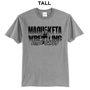 Maq Little Cards Wrestling Tall Cotton Short Sleeve Tee-Athletic Heather