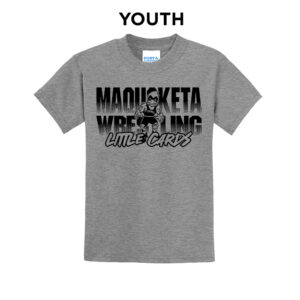 Maq Little Cards Wrestling Youth Short Sleeve Tee-Athletic Heather