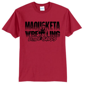 Maq Little Cards Wrestling Unisex Short Sleeve Tee- Red