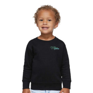 Mini Movement Center Rabbit Skins Toddler Juvy Crewneck Sweatshirt-Black