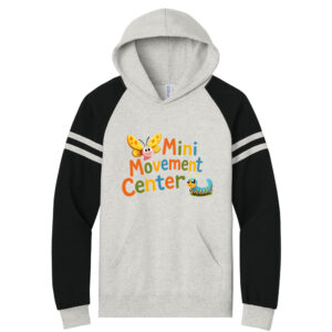 Mini Movement Center Jerzees Unisex NuBlend Varsity Colorblock Hooded Sweatshirt-Oatmeal Heather/Black Ink