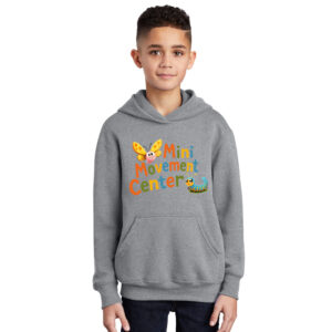 Mini Movement Center Youth Fleece Hooded Sweatshirt-Athletic Heather