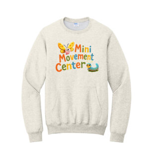 Mini Movement Center Unisex Core Fleece Crewneck Pocketed Sweatshirt-Oatmeal Heather