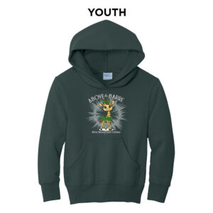 Mini Movement Center Youth Fleece Hooded Sweatshirt-Dark Green