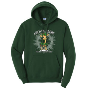 Mini Movement Center Unisex Fleece Hooded Sweatshirt-Dark Green