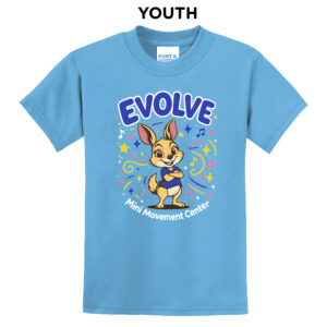 Mini Movement Center Youth Short Sleeve Tee-Aquatic Blue