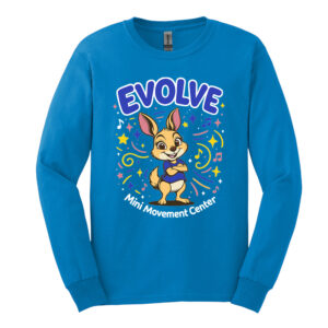 Mini Movement Center Unisex Cotton Long Sleeve Tee-Sapphire