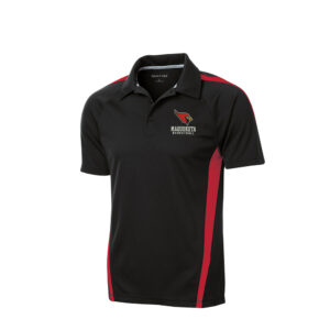 Maq Girls BB Sport Tek PosiCharge Micro Mesh Colorblock Polo Men-Black/Red