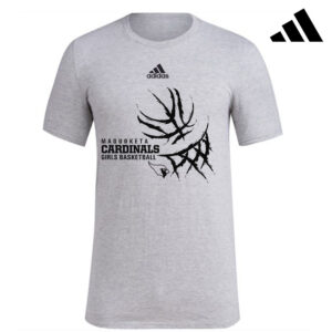 Maq Girls BB Adidas Fresh Badge Sport Unisex Short Sleeve Cotton Tee-Grey Heather (m-4)