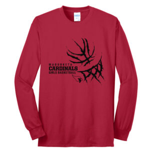 Maq Girls BB Unisex Cotton Long Sleeve Tee-Red