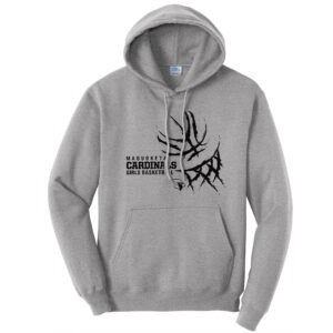 Maq Girls BB Unisex Fleece Hooded Sweatshirt-Athletic Heather