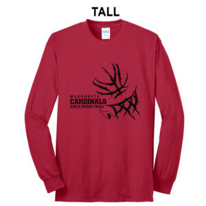 Maq Girls BB Tall Cotton Long Sleeve Tee-Red