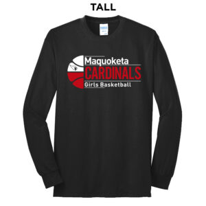 Maq Girls BB Tall Cotton Long Sleeve Tee-black