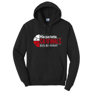 Maq Girls BB Unisex Fleece Hooded Sweatshirt-Black