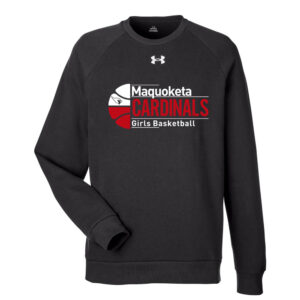 Maq Girls BB Under Armour UA Rival Fleece Crewneck Sweatshirt Men-Black