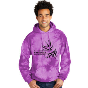 Maq Girls BB Unisex Crystal Tie-Dye Pullover Hoodie-Purple
