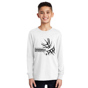 Maq Girls BB Youth Cotton Long Sleeve Tee-White