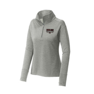 Moline Swim Club Sport Tek Ladies Sport Wick Flex Fleece 1/4 Zip-Light Grey Heather