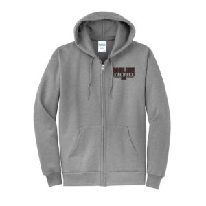 Moline Swim Club Unisex Core Fleece Full Zip Hooded Sweatshirt-Athletic Heather