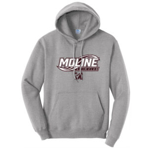Moline Swim Club Unisex Fleece Hooded Sweatshirt-Athletic Heather