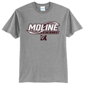 Moline Swim Club Unisex Short Sleeve Tee-Athletic Heather