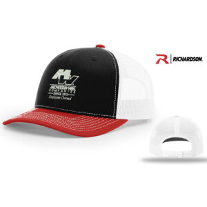 MW Fall 25 Richardson 112 Trucker Cap – Black/White/Red