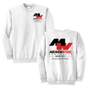 MW Fall 25 Unisex Basic Crewneck – White