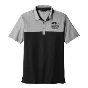 MW Fall 25 TravisMathew Oceanside Blocked Polo – Black/Grey
