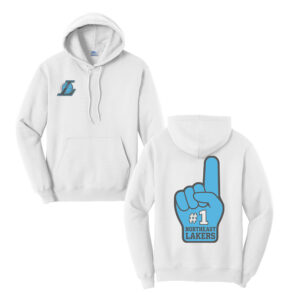 NE Lakers BB Unisex Fleece Hooded Sweatshirt-White